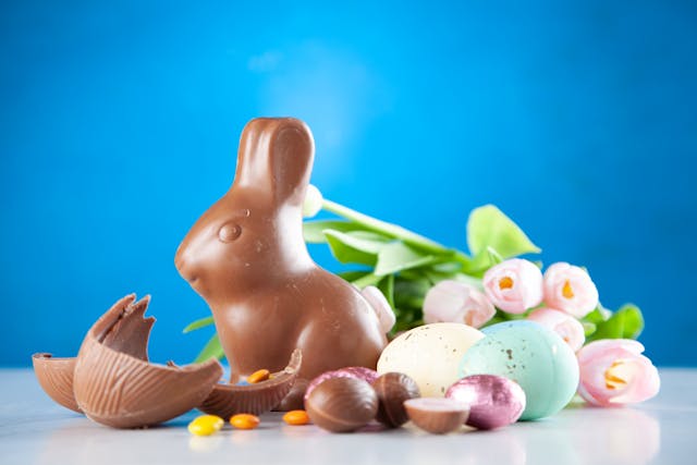 Chocolate Easter Bunnies and Eggs